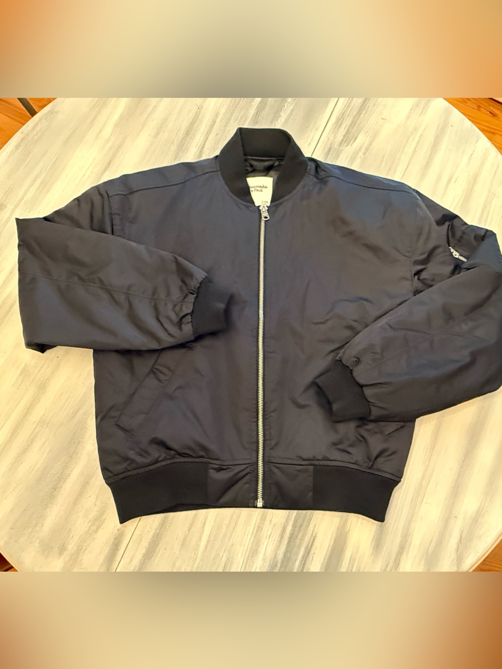 Abercrombie & Fitch Bomber Jacket Nylon Black Water Resistant XXS